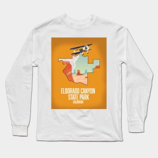 Eldorado Canyon State Park map Long Sleeve T-Shirt